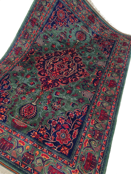 فرش دستباف لاکی طرح قشقایی-شش متری-z37730